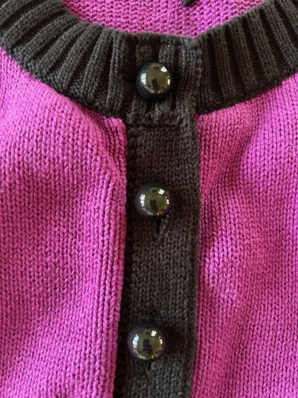 Betsey Johnson Marilyn Monroe Purple & Black Cropped Cardigan - Picture 7 of 11